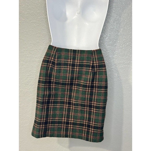 Vintage Jones New York Wool Plaid Skirt Full Wrap Around Size 4 Worsted Wool USA - Picture 2 of 4
